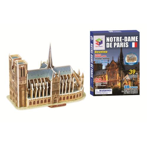 Puzzle Notre Dame De Paris, Puzzle 3d, Jouets Éducatifs En Trois Dimensions Pour Enfants Et Adultes, Nouvelle Collection