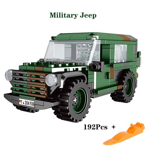 Blocs De Construction De Chars De Haute Technologie, Thème De L'Armée, Voiture Tout-Terrain, Camion Militaire Ww2, Figurines D'Armes En Briques, Jouets Pour Garçons, 06041
