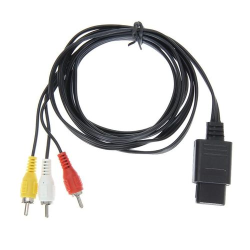 Câble de haute qualité 180cm 6FT AV TV RCA pour cube de jeu/pour SNES GameCube pour N64 64, prix de gros