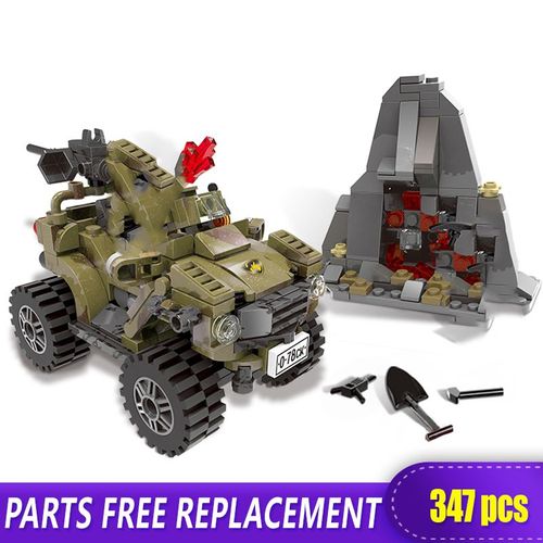 Blocs De Construction De Voiture De Sable Oprah, Série Militaire 06010 Authentique, 347 Pièces, Jouets En Briques, Amusants, Cadeaux De Noël Pour Garçon