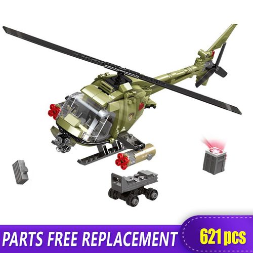 Jeu D'Hélicoptère De Combat 06013 Authentique, Série Militaire, Blocs De Construction En Briques, Jouets De Noël Amusants En Cadeau, 621 Pièces