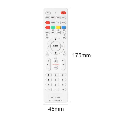 télécommande universelle Rm-L1130 + 8, pour tous les téléviseurs intelligents de marque, AKIRA, Changhong, Daewoo