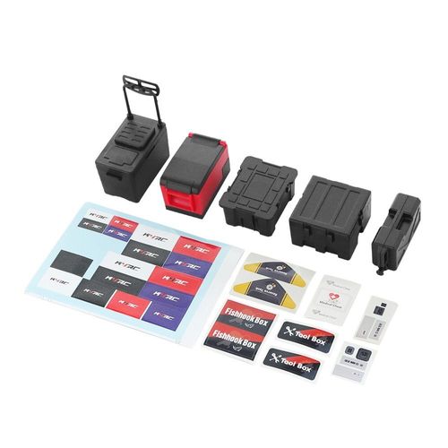 1/10 Boîte À Outils De Décoration D'Escalade De Simulation, Boîte À Outils D'Humeur De Voiture Réfrigérateur Boîte À Poisson D'Accrochage Trx4 Scx10