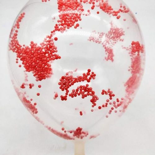 Rouge 100 Pièces 12 Pouces Ballons En Latex Transparents Avec Confettis En Papier Mousse Boule De Décorations De Mariage