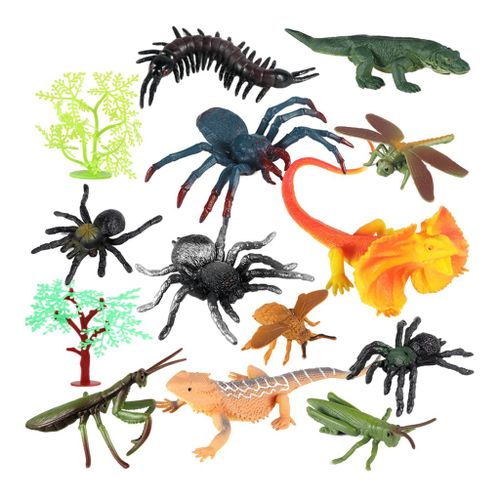 Figurines D'Animaux En Forme D'Abeille, D'Araignée Et De Papillon, Jouet Éducatif Pour Enfants