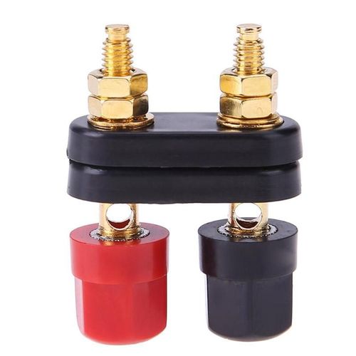Amplificateur De Haut-Parleur Avec Fiche Banane, Avec Deux Bornes, Connecteur Rouge + Noir, 1 Pièce