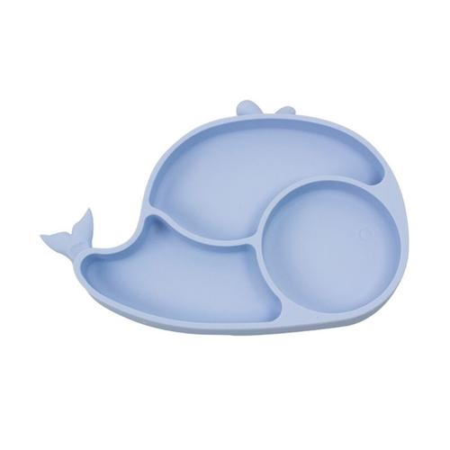 Baleine De Dessin Animé Étanche En Silicone, Bol D'Aspiration Divisé Pour Bébé, Assiette À Dîner Antidérapante Pour Enfants, Plat D'Apprentissage Pour Nourrissons