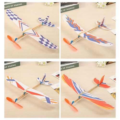 Kit De Bricolage Modèle D'Avion 40cm, Planeur Jouet Avec Couleur Aléatoire, Livraison, Jet Démonté, Cadeau Pour Enfants, Puissance Élastique