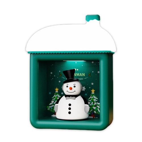 Lampe Led Créative Pour Maison De Neige, Mignon Dessin Animé Père Noël Bonhomme De Neige Kitty Poupée Usb Rechargeable, Montage Mural Sur Table Veilleuse De Noël Pour Enfants