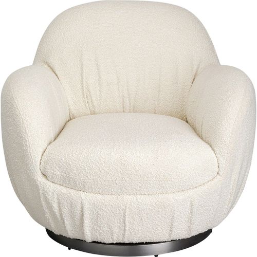 Fauteuil Pivotant Nube Boucle Crème Kare Design