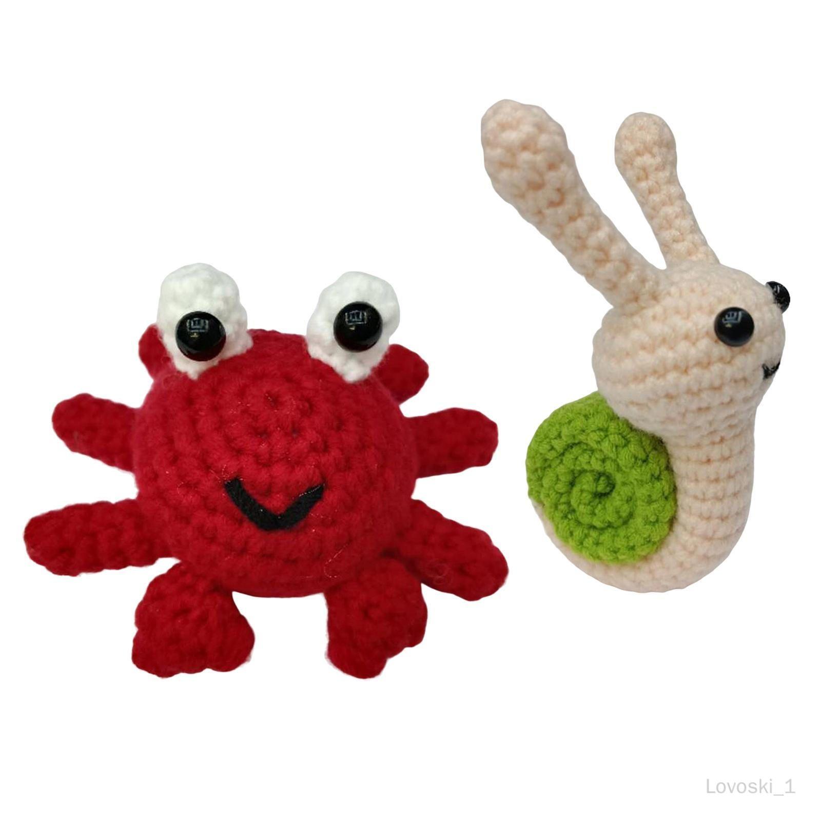 2 Pièces Kit de Crochet pour Débutant Coutures Au Crochet Kit de Crochet  Complet Kit de Démarrage Cadeau D'anniversaire Escargots Crabes