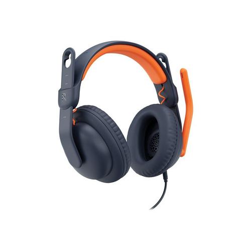Logitech Zone Learn Over-Ear Wired Headset for Learners, 3.5mm AUX - Écouteurs avec micro - sur l'oreille - filaire - jack 3,5mm