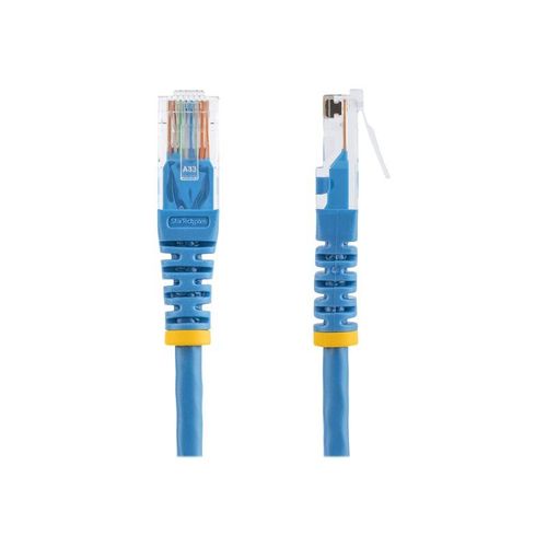 StarTech.com Cat5e Ethernet Cable - 6 ft - Blue - Patch Cable - Molded Cat5e Cable - Short Network Cable - Ethernet Cord - Cat 5e Cable - 6ft (M45PATCH6BL) - Cordon de raccordement - RJ-45 (M)...