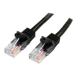 StarTech.com Câble réseau Cat5e UTP sans crochet de 3 m - Cordon Ethernet RJ45 anti-accroc - Câble patch - M/M - Noir - Cordon de raccordement - RJ-45 (M) pour RJ-45 (M) - 3 m - UTP - CAT 5e -...