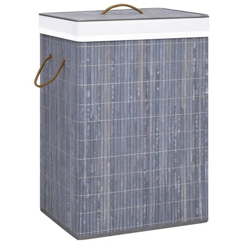 PANIER À LINGE AVEC UNE SEULE SECTION BAMBOU GRIS