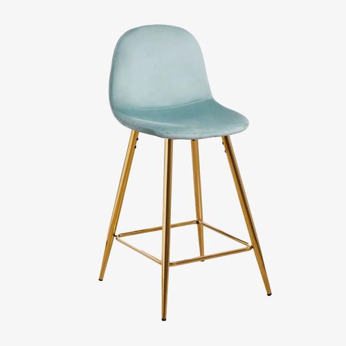 Pack De 2 Tabourets Hauts En Velours Glamm Doré ¿65 Cm
