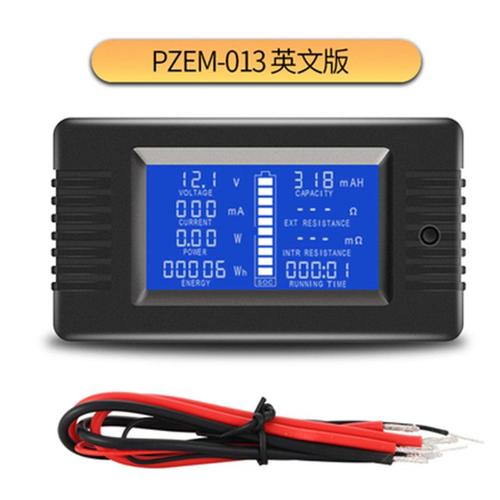 013(0-10A) - DC200V - 0-200V - testeur de batterie 9 en 1, voltmètre, ampèremètre, tension, courant, puissance, énergie, impédance, capacité de résistance, moniteur SOC 0 200V