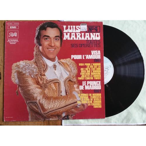 Luis Mariano Disque Vinyle 33 Tours Toutes Ses Opérettes