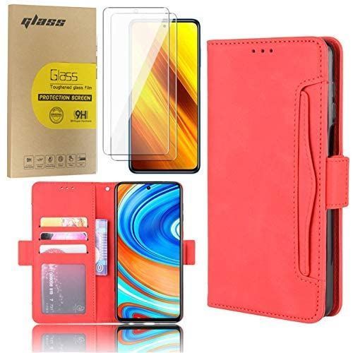 Coque Samsung A20 Etui Samsung A20 Étui Housse Coque Pour Samsung Galaxy A20 Antichoc Portefeuille Etui En Cuir Pu Premium Housse Pour Samsung Galaxy A20(Rouge)
