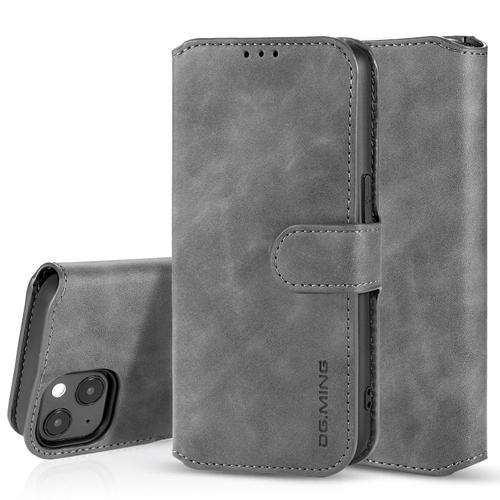 Etui Housse Coque Iphone 13 Mini Etui À Rabat Antichoc Accessoires Pochette Case Nouveau Iphone 13 Mini Coque Pour Iphone 13 Mini- Gris