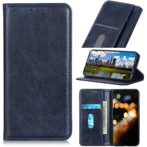 Compatible Pour Iphone 13 Pro Max Coque Etui En Cuir Pu [Fermeture Magnetique] [Fonction Support] [Fente Pour Carte] Coque Etui Pour Iphone 13 Pro Max. (Bleu)