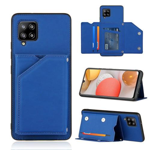 Etui Housse Coque Samsung A42 5g Etui À Rabat Antichoc Pu Peut Stocker Cartes Case Pour Samsung Galaxy A42 5g(Bleu)