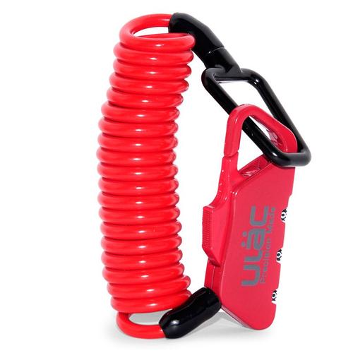 La Couleur Rouge Mini Cadenas Antivol À 3 Chiffres Pour Vélo, 1200mm, Avec Câble, Pour Casque, Sac À Dos