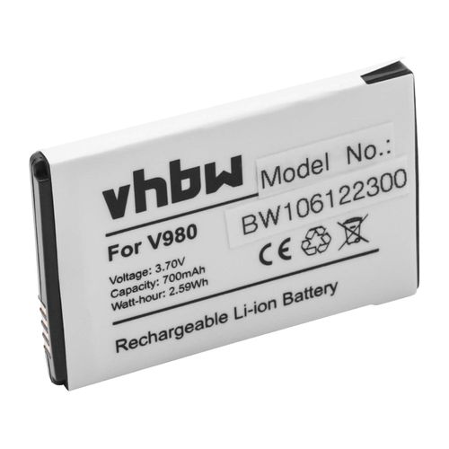 Vhbw Batterie Compatible Avec Motorola E11, Ex130 Wilder, Q11, Mb511 Flipout, E770v, Em28, Q9h, K3 Téléphone Portable (700mah, 3,7v, Li-Ion)