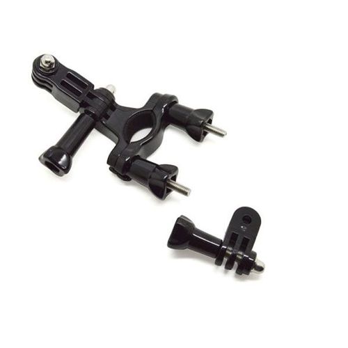 vhbw Fixation sur cadre vélo/moto avec bras pivotant à 3 voies compatible avec GoPro Hero 4 Silver, Hero 4 Black, Hero 4 Session