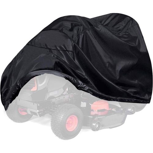 Housse de protection universelle pour tondeuse à gazon accessoires avec sac de rangement résistante à l'eau à la poussière portable pour l'extérieur noir
