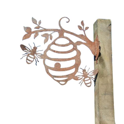 Cadeau de fête des pères Bee Hive Garden Decor Iron Silhouettes Tree Plug-in Ornement