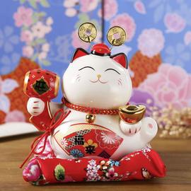 6 pouces tirelire japonaise en céramique chat chanceux maneki neko