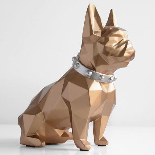 couleur Or Tirelire en Forme de Bouledogue, Figurine Décorative pour la Maison, Boîte de Rangement, Jouet, Cadeau pour Enfant