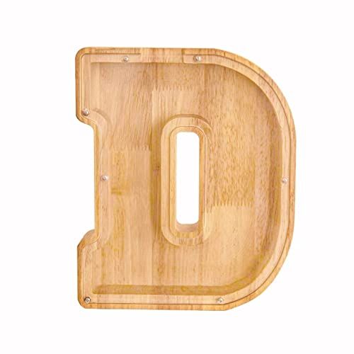 couleur D Tirelire en Bois avec Lettres de l'Alphabet, Signe Décoratif, Tirelire, Cadeau Unique, Décoration de Maison, Keepplex, Épargne, Tirelire pour Enfants