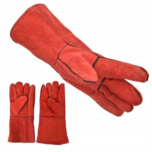 Une Paire De Gants De Soudure En Cuir Fendu