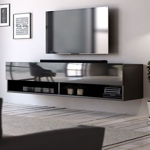 Meuble Tv À Suspendre Derby 140 140x32,8x31 Cm-Chêne-Chêne--