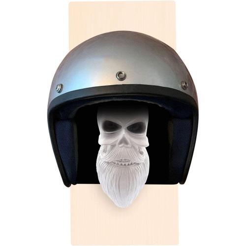 Support de casque de crâne de moto, support mural en résine Ghost