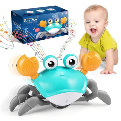 Bébé Enfant 1 An, Led Musical Capteur Interactif Crabe Rampant Jouet Pour Bébé 6 9 12 24 Mois, Cadeau Pour Bébé Enfant Garçon Fille