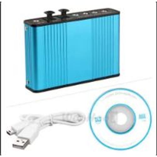 Carte Son Externe USB - 6 Canaux - Numérique Optique Audio SPDIF Pr PC - Bleu