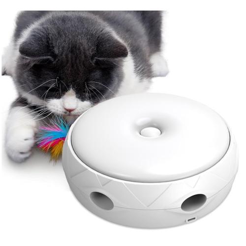 Jouets Interactifs Pour Chats, Jouet Plumeau Rechargeable Par Usb Avec Lumière Intelligente, Jouets Électroniques Jouant Automatiquement De Manière Aléatoire Et Stimulant Les Sens Du Chat