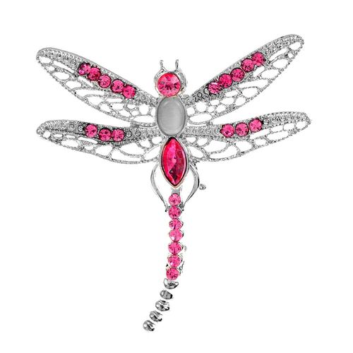 Grandes Broches Libellule En Strass Pour Femmes, Broches D'insecte Vintage Élégantes, 2 Couleurs Disponibles, Matériau En Alliage Cadeau