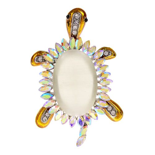 Broche Tortue En Opale Pour Femmes Et Hommes, Avec Strass, Animal Mignon, Bijoux Élégants De Haute Qualité, Nouvelle Collection
