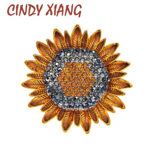 Broche Marguerite En Métal Doré Pour Fille, Nouveauté, Créative, Plante, Fleur, Tournesol, Strass, Accessoire, Broches, Cadeau De Vacances