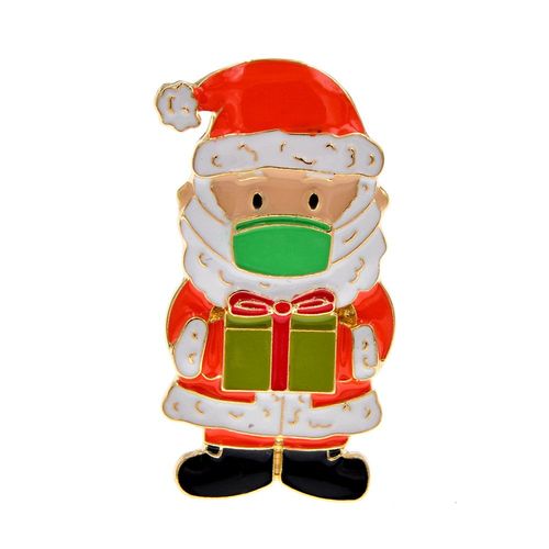 Broches En Émail De Couleur Rouge Pour Homme Et Femme, Bijoux, Accessoires De Noël, À La Mode, 2 Couleurs Disponibles