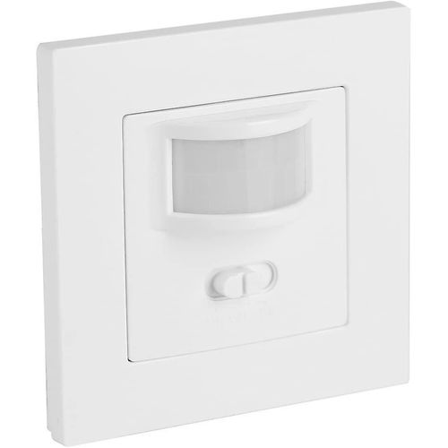 xCAInterrupteur de lumière à détecteur de mouvement, interrupteur marche/arrêt ordinaire dans le mur et interrupteur infrarouge pour cuisine de couloir d'escalier (1 pièce, blanc)