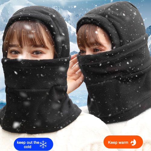 Cagoule Polaire Chaude Coupe-Vent Pour Cyclisme En Hiver, Masque, Écharpe, Protection Faciale Pour Moto En Plein Air, Couvre-Chef, Cagoule