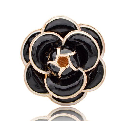 Broches En Émail Saturna Camélia Pour Femmes, Couleur Noire, Tendance, Sac À Main, Épingles, Bijoux Cadeau, Nouvelle Collection