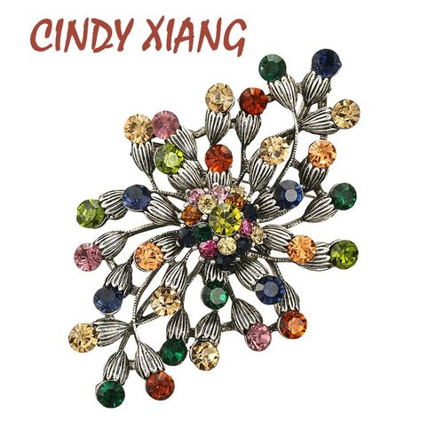 Grandes Broches À Fleurs En Strass Pour Femmes, Vintage, Mode, Haute Qualité, Bijoux De Fête, Cadeau, Nouvelle Collection