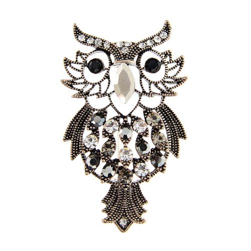 Broches Hibou En Strass Pour Femmes, Vintage, Animal Mignon, Ajouré, Cristal, Broche, Cadeau Pour Enfants, Accessoires Bijoux, Nouvelle Collection