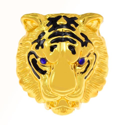 Jolies Broches À Tête De Tigre Pour Hommes Et Femmes, 2 Couleurs, En Émail, Animal Mignon, Bleu, Bijoux De Fête Décontractés